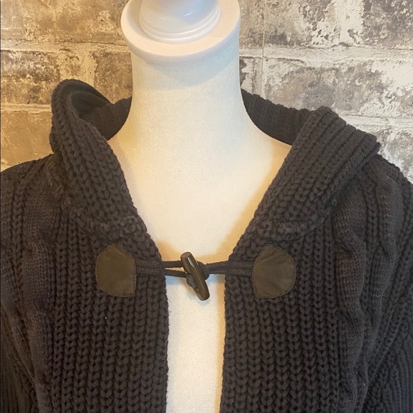 Land’s End Black Toggle Knit Cardigan. Size L. (14/16). - Picture 4 of 14